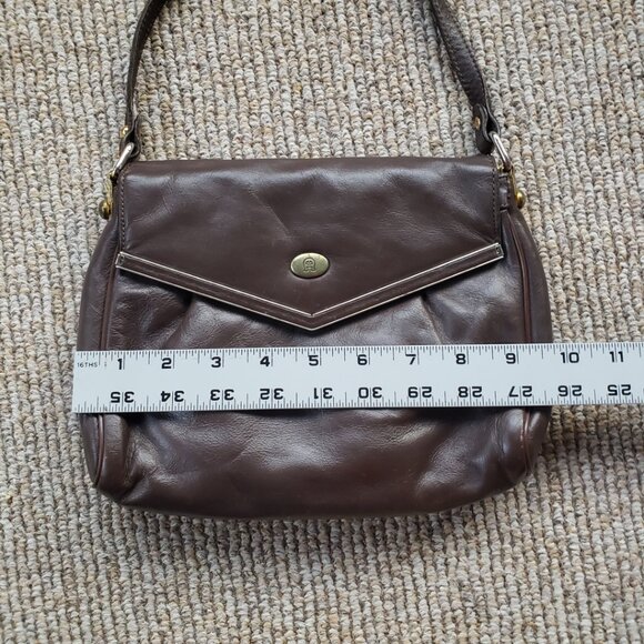 Vintage Etienne Aigner Brown Leather Handbag Purse - Picture 12 of 13